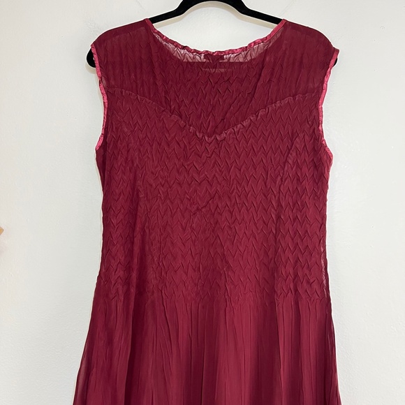 Komarov Beaded Illusion Neck Sleeveless Asymmetrical Tiered Dress - Picture 7 of 8